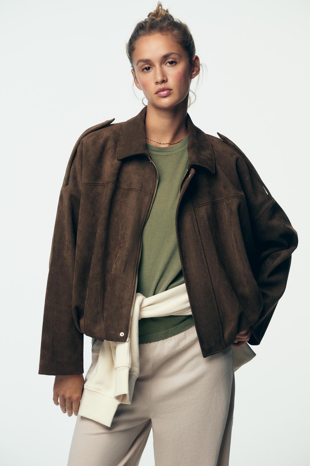 Velouras | Suede bomber jacket women