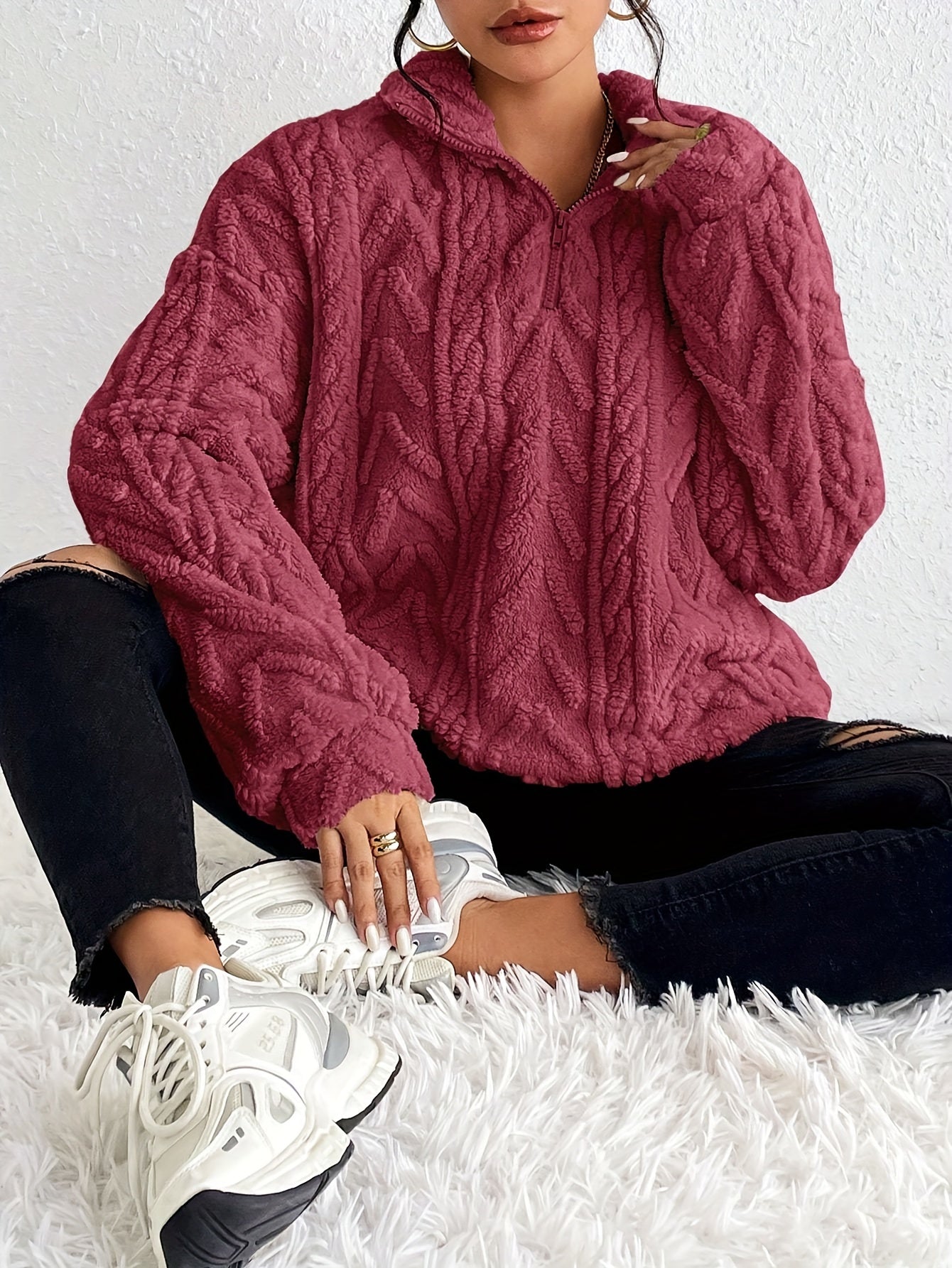 Millie | Knit Half Zip Sweater