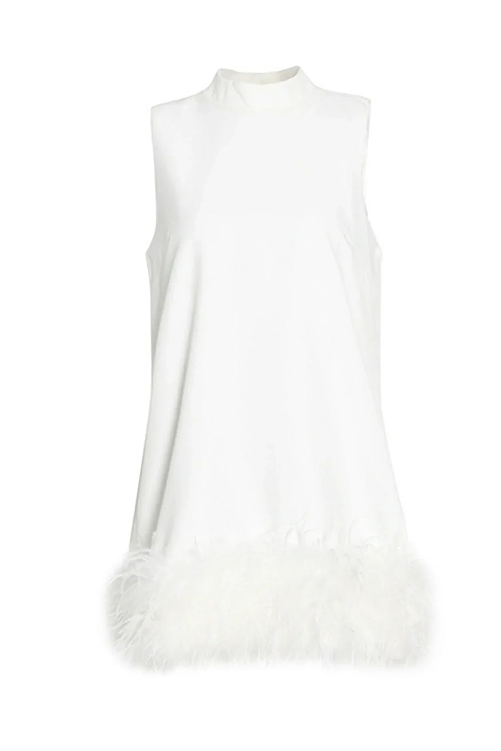 Adunma | A-Line Fur Hem Mini Dress