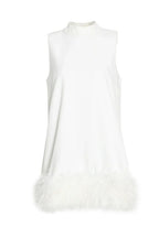 Adunma | A-Line Fur Hem Mini Dress