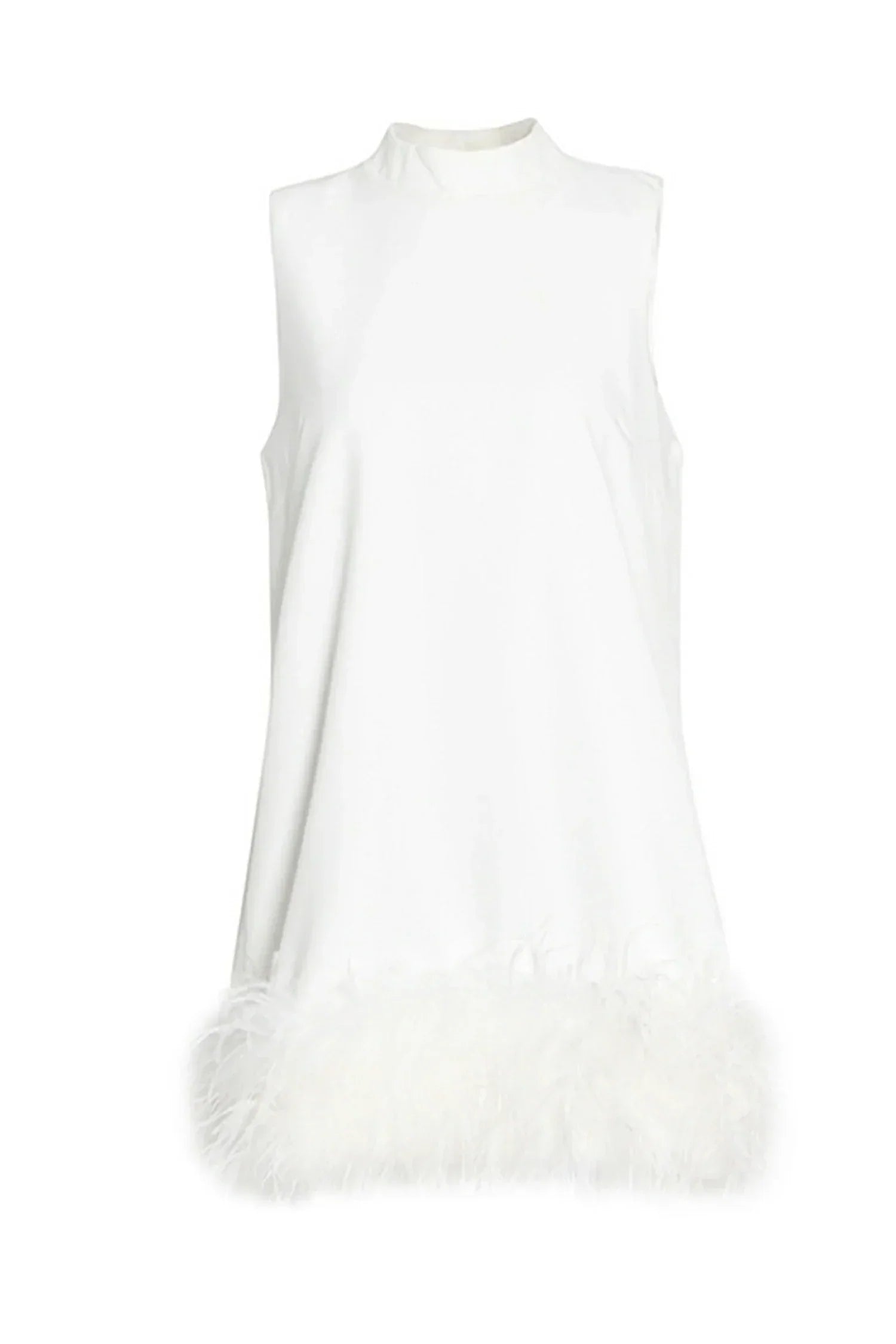 Adunma | A-Line Fur Hem Mini Dress