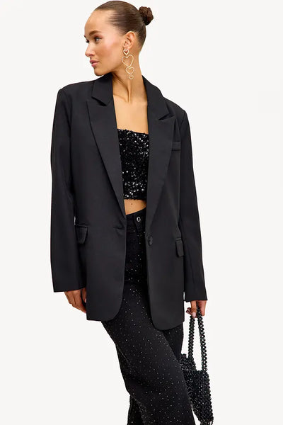 Cristal | Blazer and glitter skirt