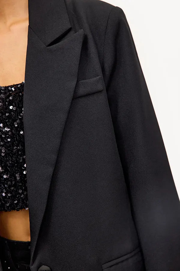 Cristal | Blazer and glitter skirt