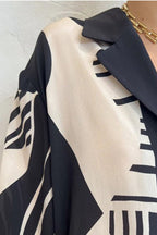 Trendy Graffiti Print Loose Wide Leg Pants Set