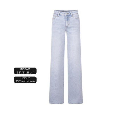 Stretchy Wide-Leg Baggy Jeans for Women