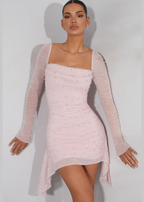 Eleanora | Elegant Long Sleeve Beaded Dress