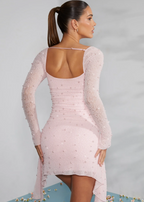 Eleanora | Elegant Long Sleeve Beaded Dress