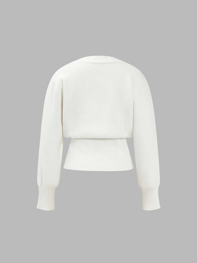 Eleanor | Retro V-neck Cardigan