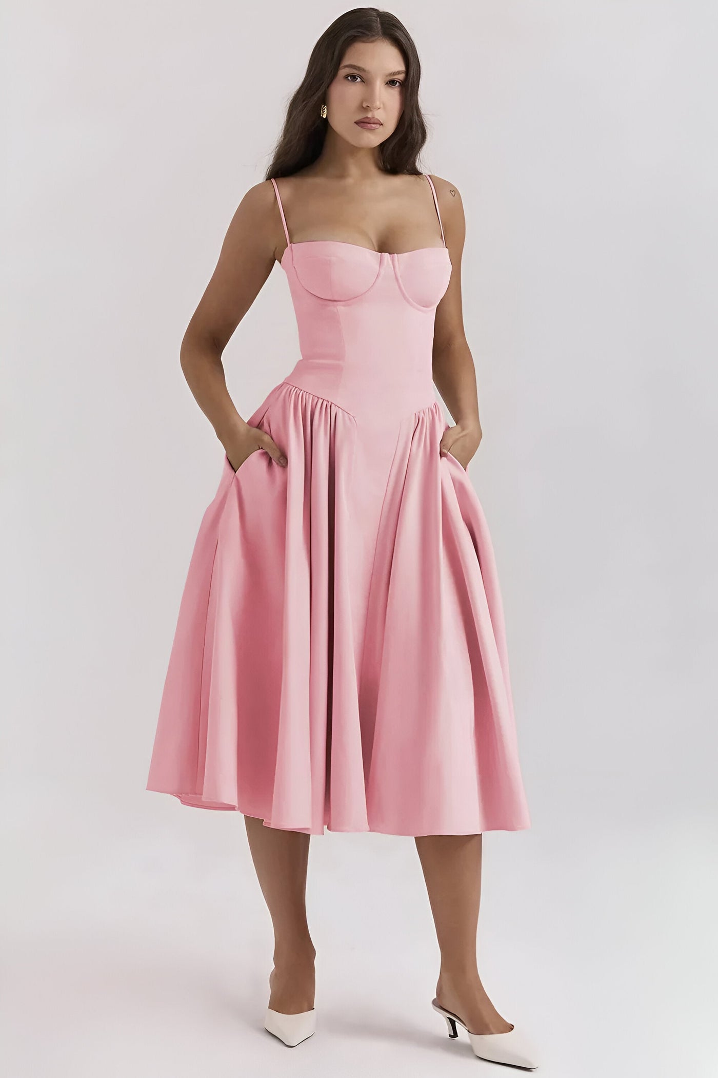 NATALIA™ | Sleeveless Backless Pleated Dress