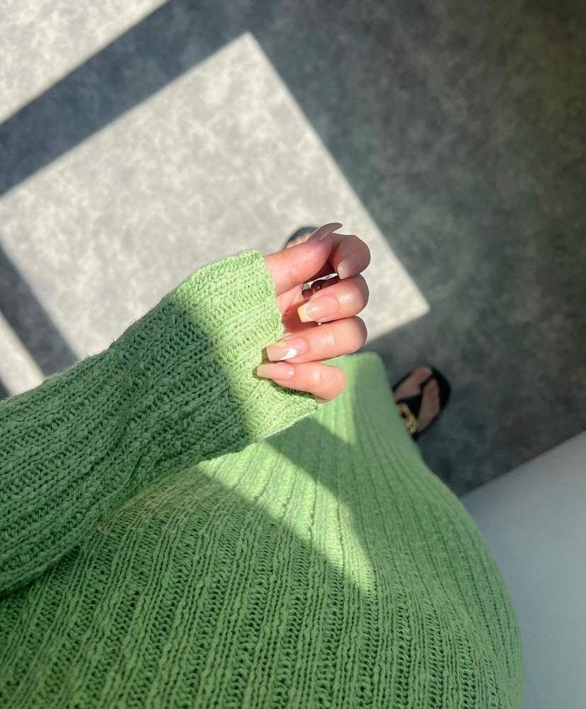 Women's Sexy Knitted Long -sleeved Dress