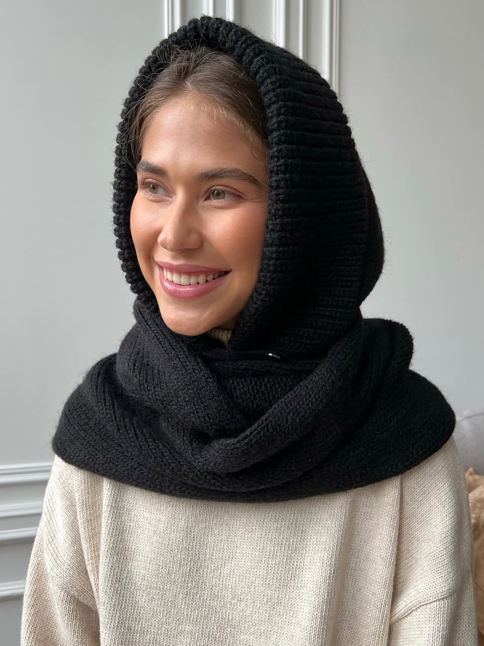 Lightweight Knit Ribbed Balaclava