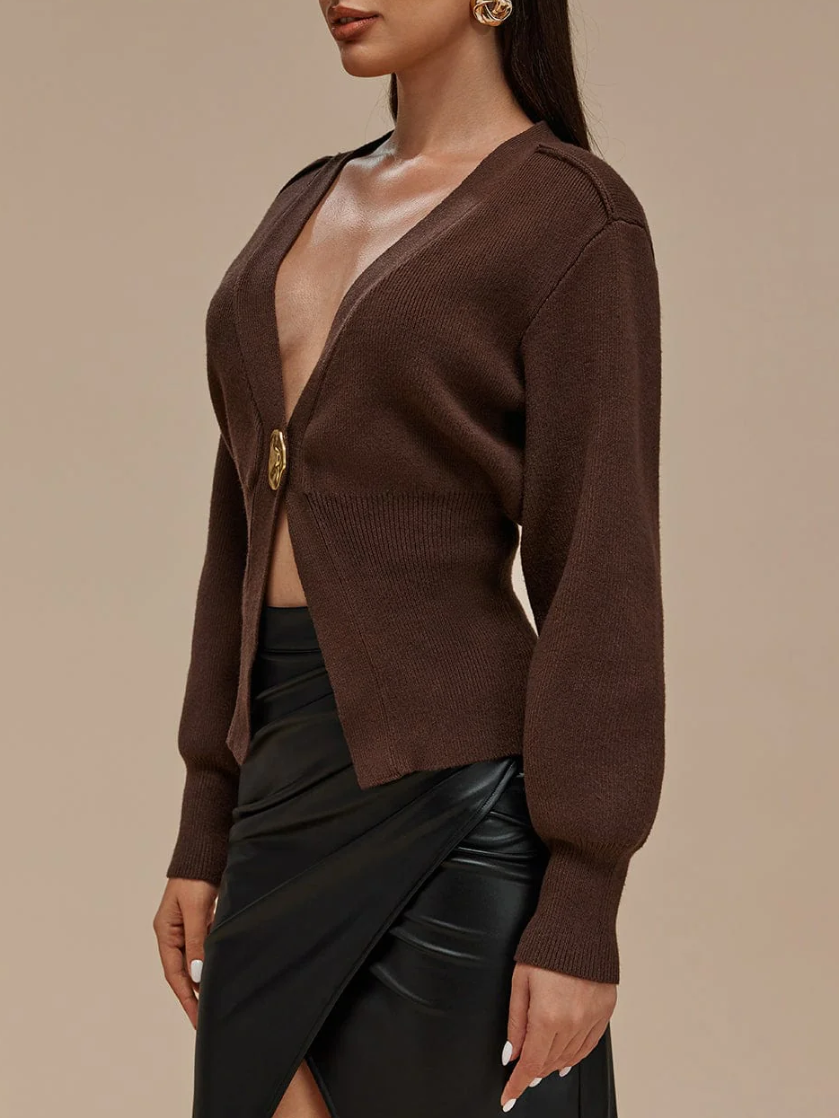 Eleanor | Retro V-neck Cardigan