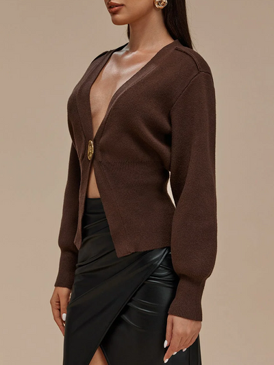 Eleanor | Retro V-neck Cardigan