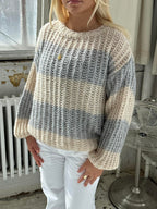 Melly knit with stripes - Beige/grey