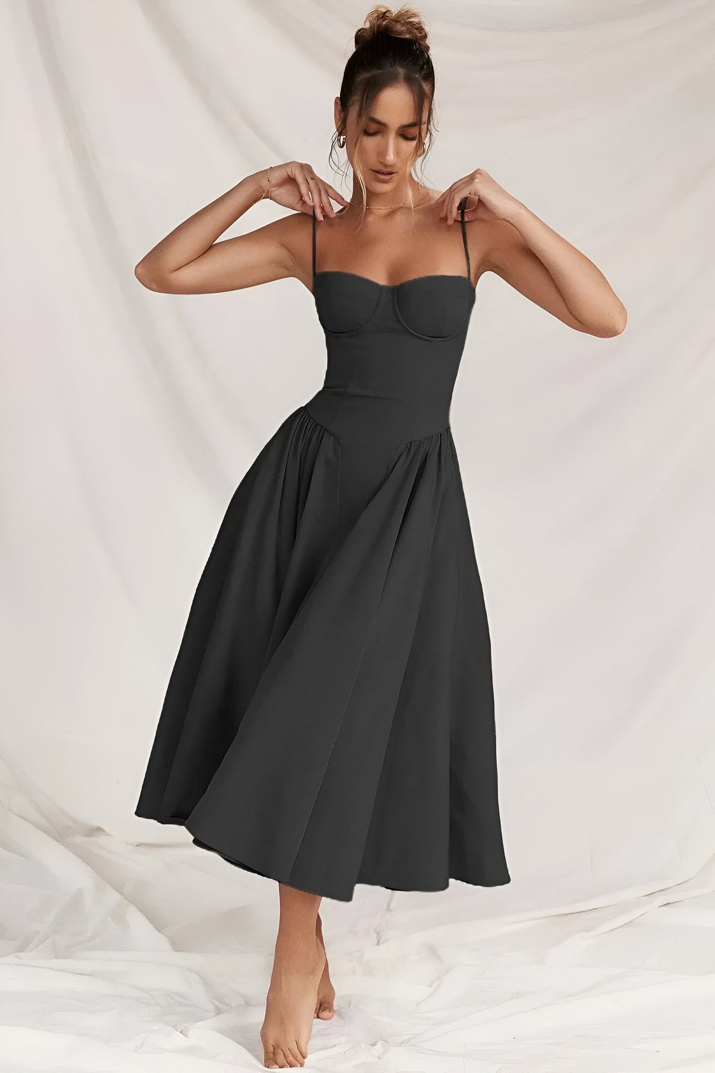 NATALIA™ | Sleeveless Backless Pleated Dress