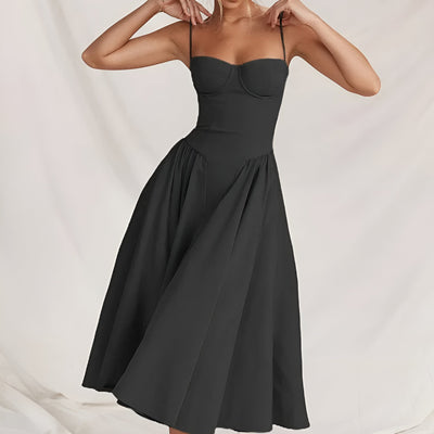 NATALIA™ | Sleeveless Backless Pleated Dress