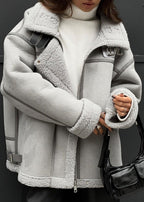 Holly | Street-Chic Shearling Aviator Jacket