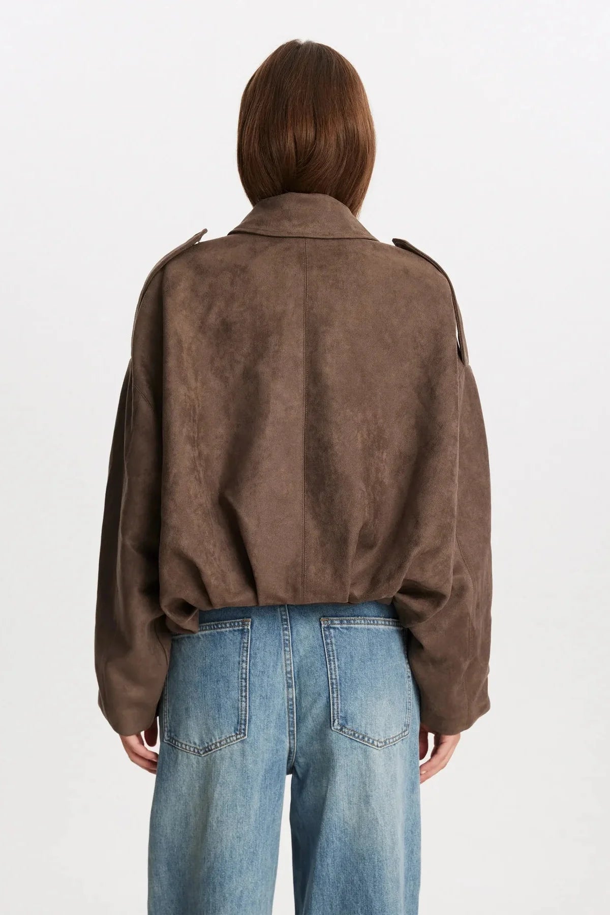 Velouras | Suede bomber jacket women