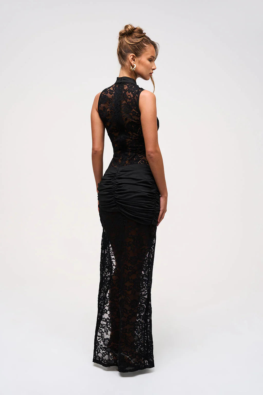 Marion | Thigh-High Slit Lace Maxi Dress