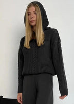 Cozy Hooded Knitted Sweater - Autumn Essential