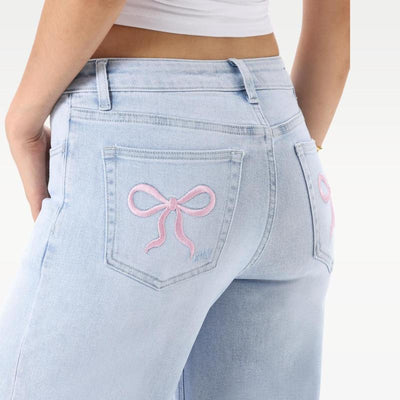 Stretchy Wide-Leg Baggy Jeans for Women