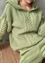 Cozy Hooded Knitted Sweater - Autumn Essential