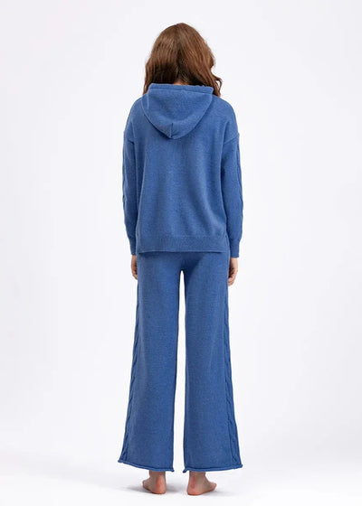 Cozy Cable Knit Hoodie & Pants Lounge Set