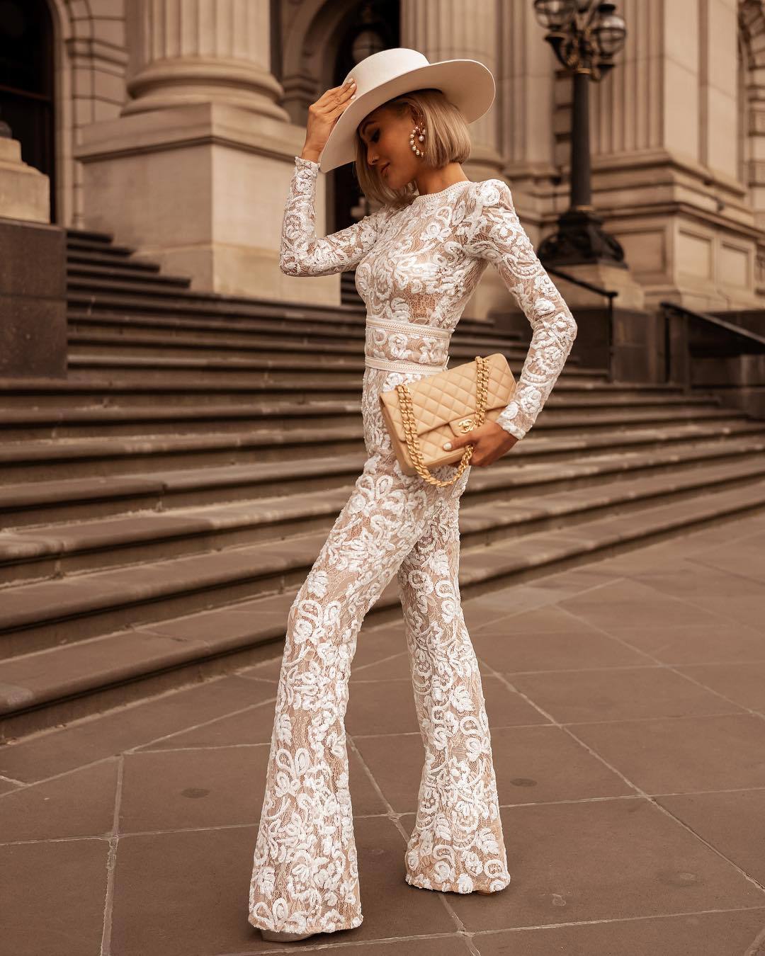 Jolie | Glitter Lace Jumpsuit