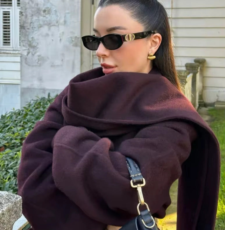 Bordeaux Wrap Coat