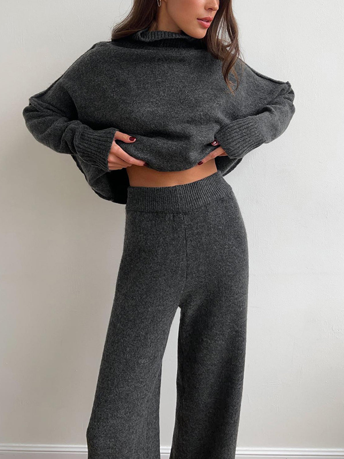 Plana - Turtleneck Top and Pants Set