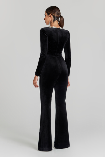 Pasha - Neck-Detail Jumpsuit