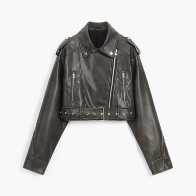 Nicole | Vintage Leather Biker Jacket