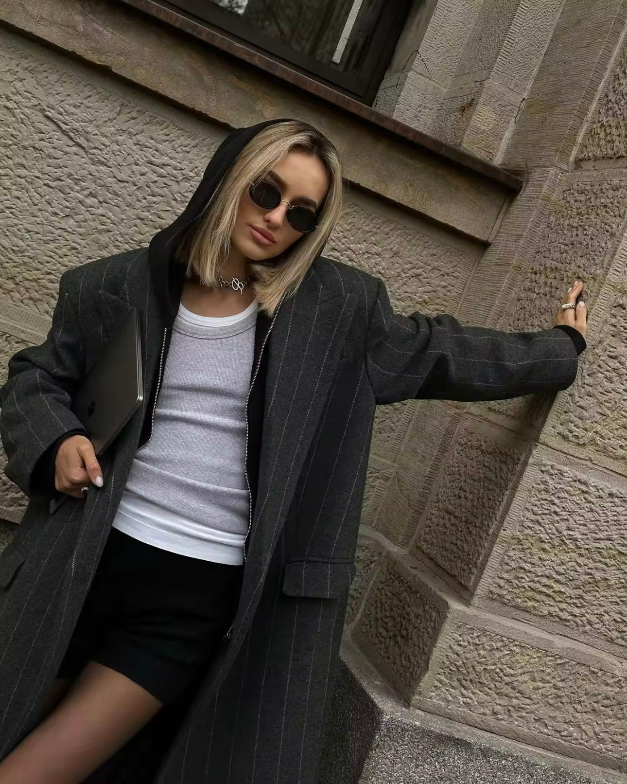 Willox | Striped Maxi Jacket