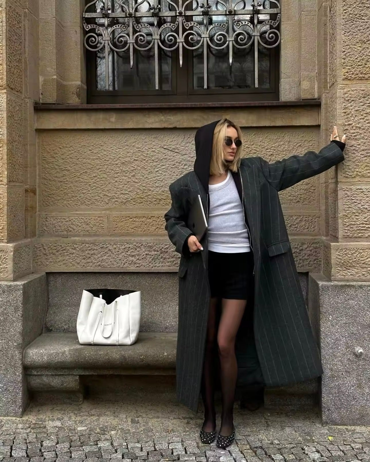 Willox | Striped Maxi Jacket