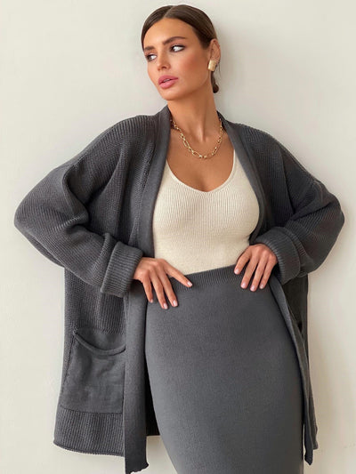Stephanie | Knit Cardigan & Skirt Set