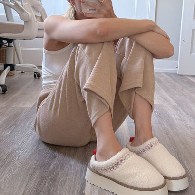 Claiere | Elevated Sherpa Slippers