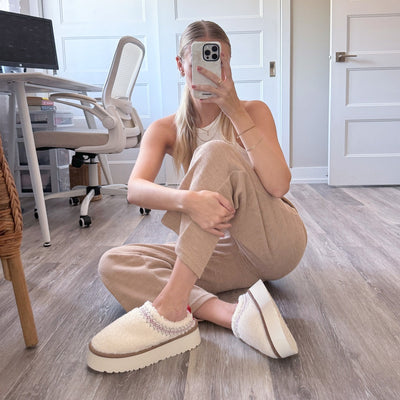 Claiere | Elevated Sherpa Slippers