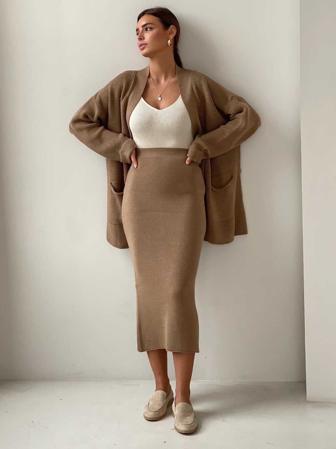 Stephanie | Knit Cardigan & Skirt Set