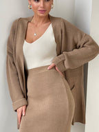 Stephanie | Knit Cardigan & Skirt Set