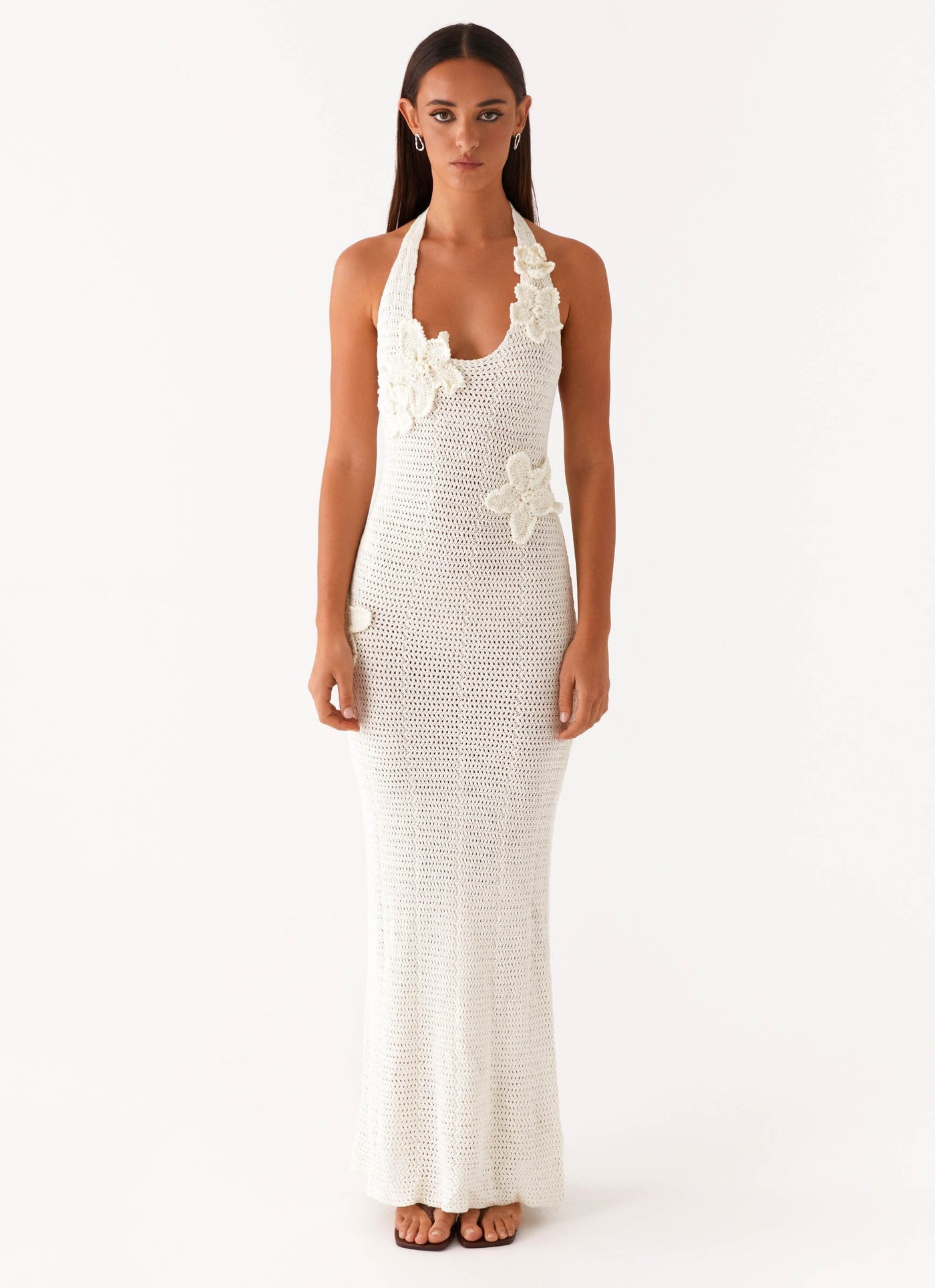 Flower Crochet Maxi Dress