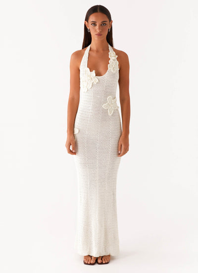 Flower Crochet Maxi Dress