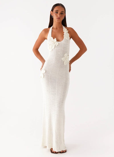 Flower Crochet Maxi Dress