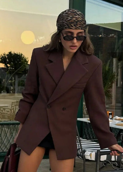 Elegant Double-Breasted Oversized Blazer