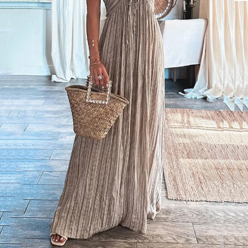 Lenara - Summery High-Waist Maxi Dress