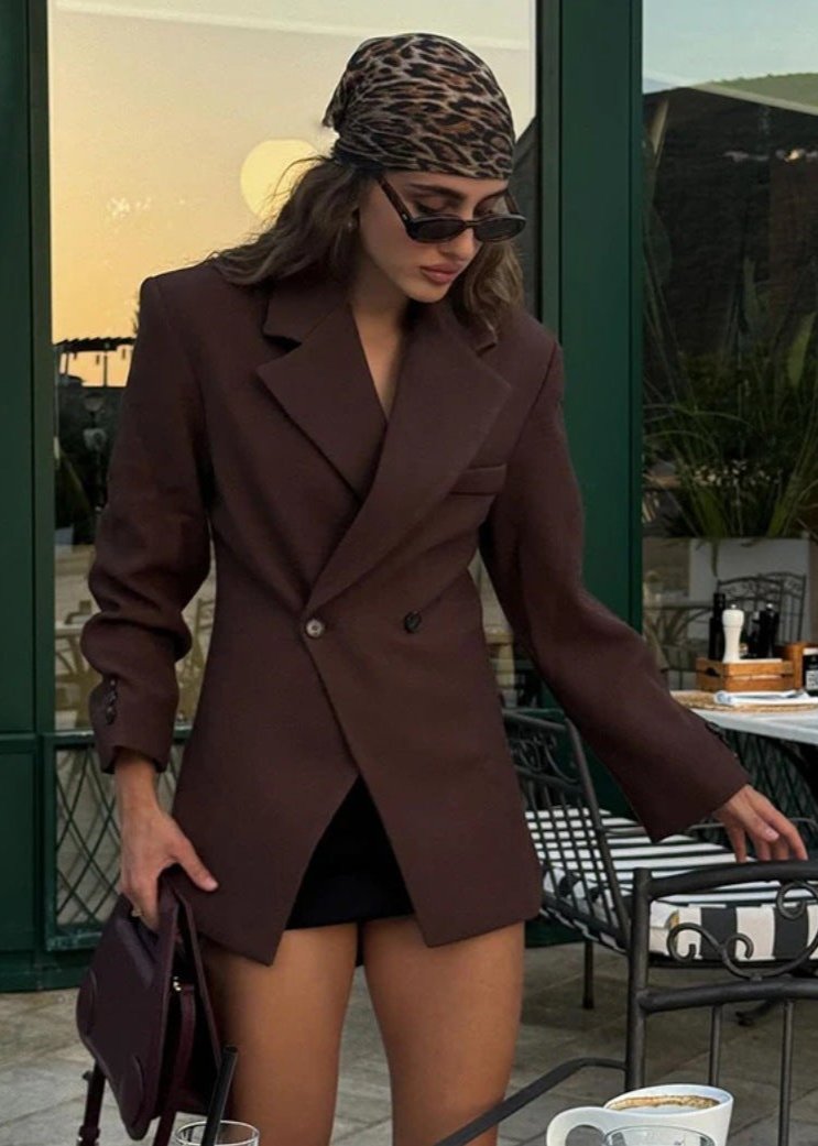 Elegant Double-Breasted Oversized Blazer