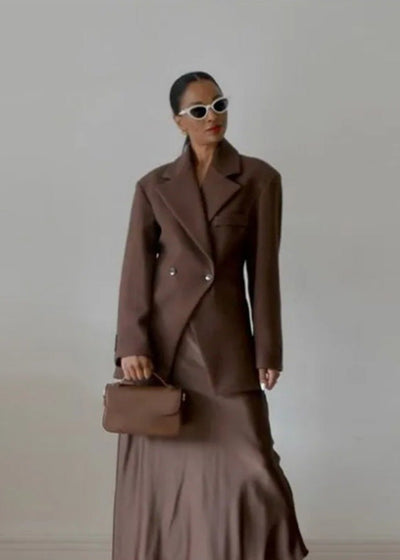 Elegant Double-Breasted Oversized Blazer