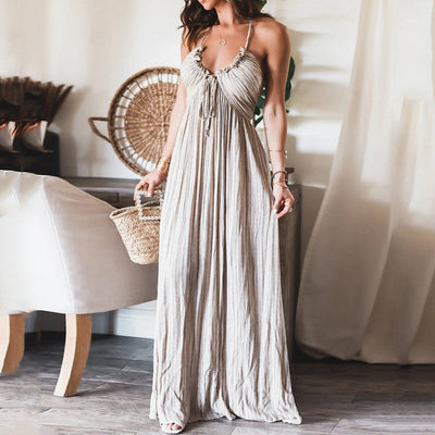 Lenara - Summery High-Waist Maxi Dress