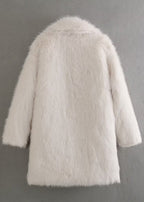 Ivory Plush Faux Fur Coat