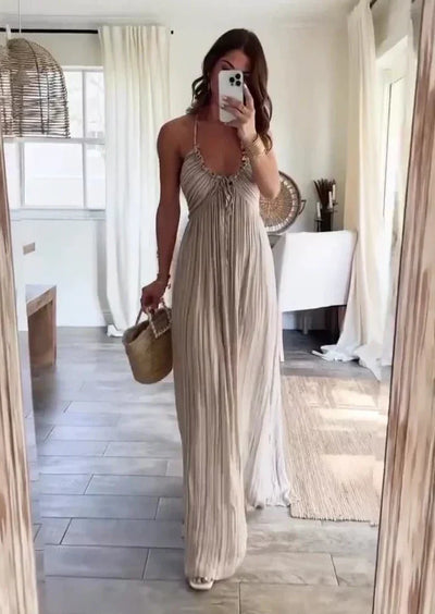 Lenara - Summery High-Waist Maxi Dress