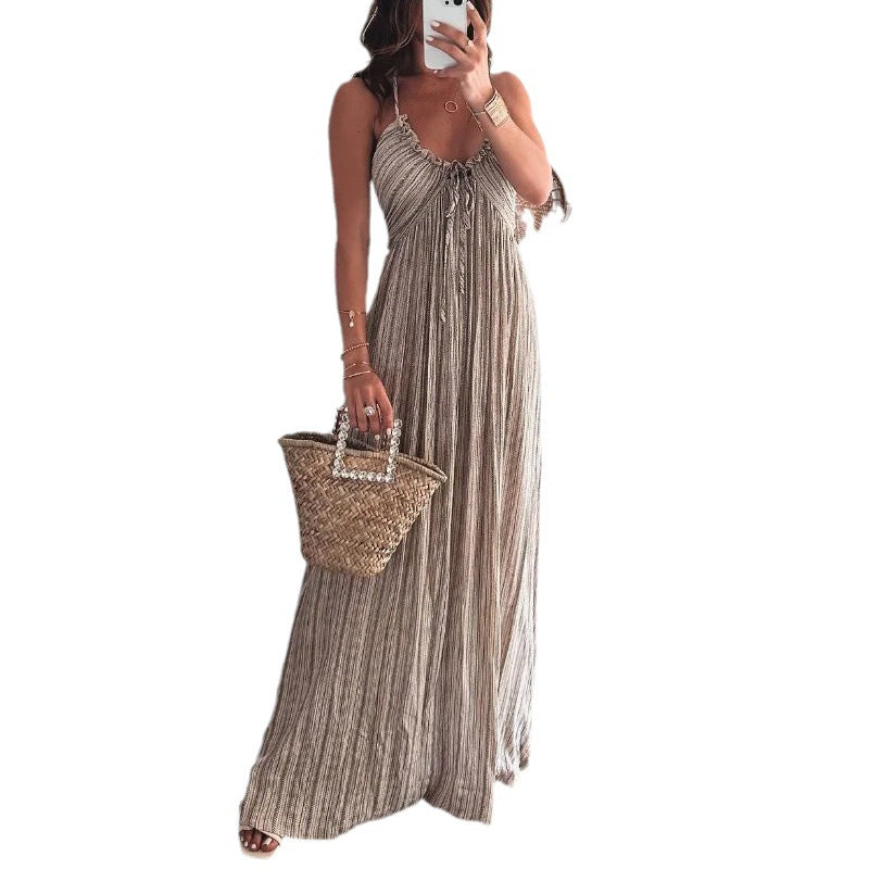 Lenara - Summery High-Waist Maxi Dress